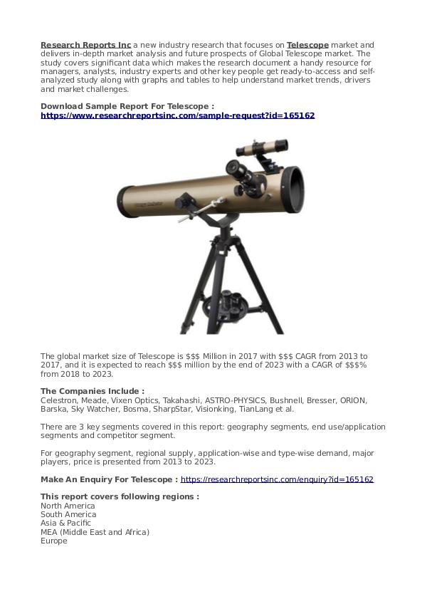 Business Research Reports 2019 Telescope