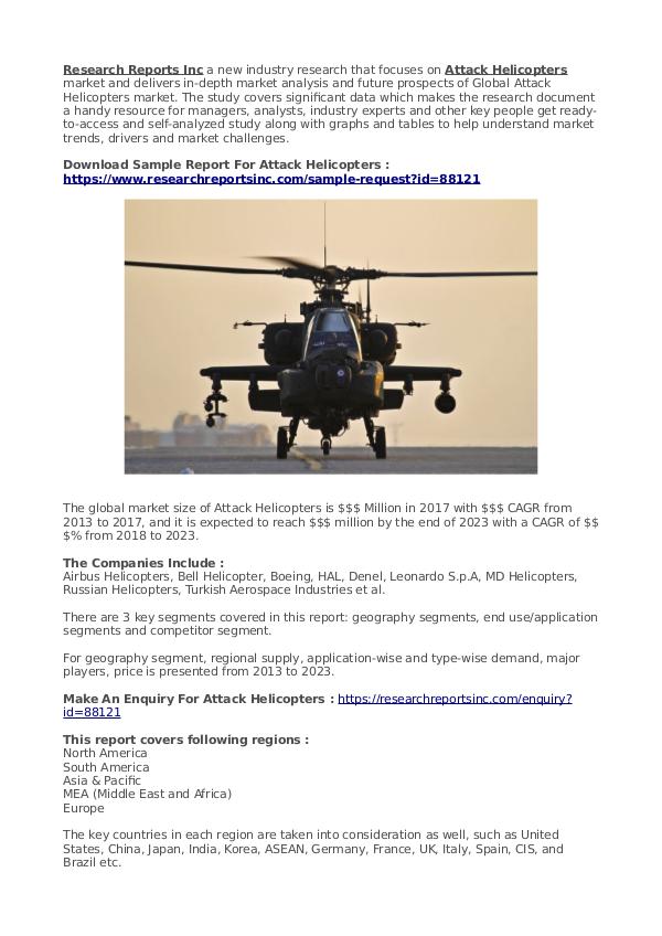 Business Research Reports 2019 Attack Helicopters
