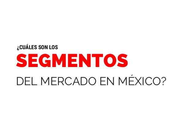 Segmentación de Mercados en México Segmentos en México