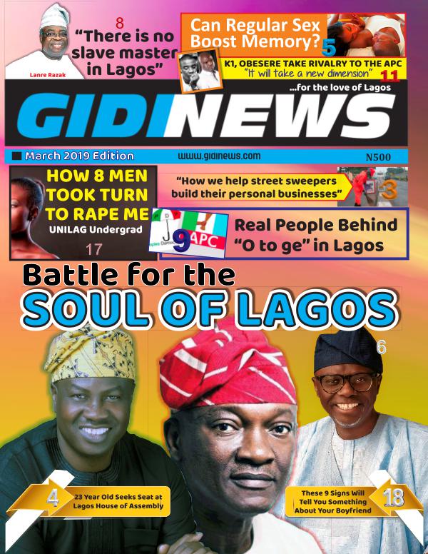 GidiNews Magazine, March 2019 Edition GIDINEWS MARCH EDITION