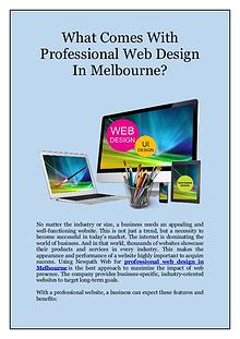 What Comes With Professional Web Design in Melbourne?