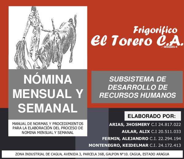 Mi primera publicacion MANUAL DE NORMAS Y PROCEDIMIENTOS EL TORERO (1)