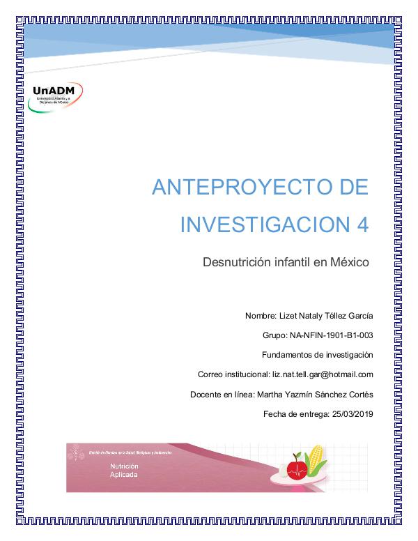 Desnutrición infantil en México FIN_U5_EA_LITG_anteproyectodeinvestigacion