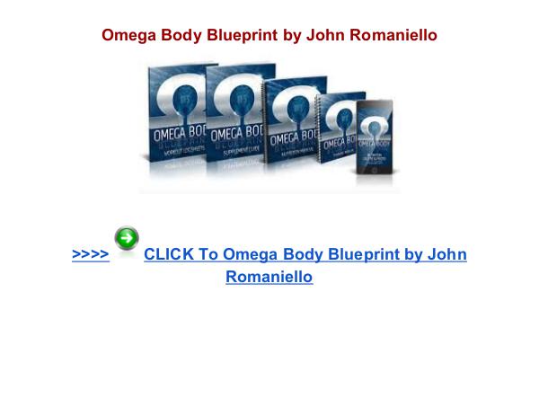 Omega Body Blueprint John Romaniello Omega Body Blueprint review
