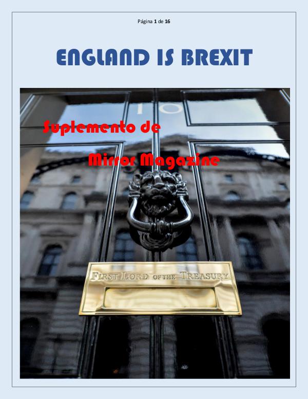 England is Brexit SUPLEMENTO ENGLAND IS BREXIT