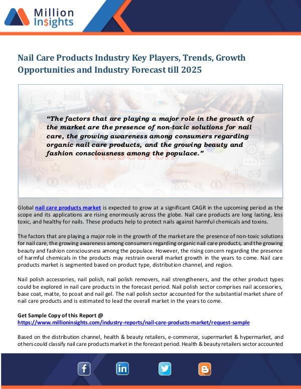 Nail Care Products Industry Nail Care Products Industry