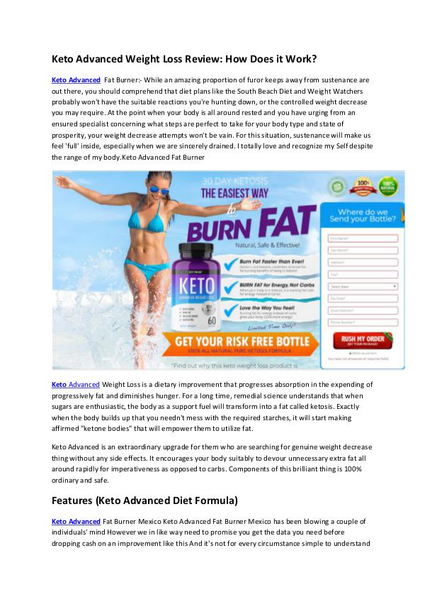 Keto Advanced Weight Loss Review: How Does it Work? Keto Advanced Weight Loss Review