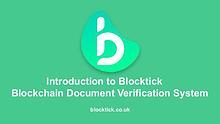 Blockchain based Document Verification - Blocktick