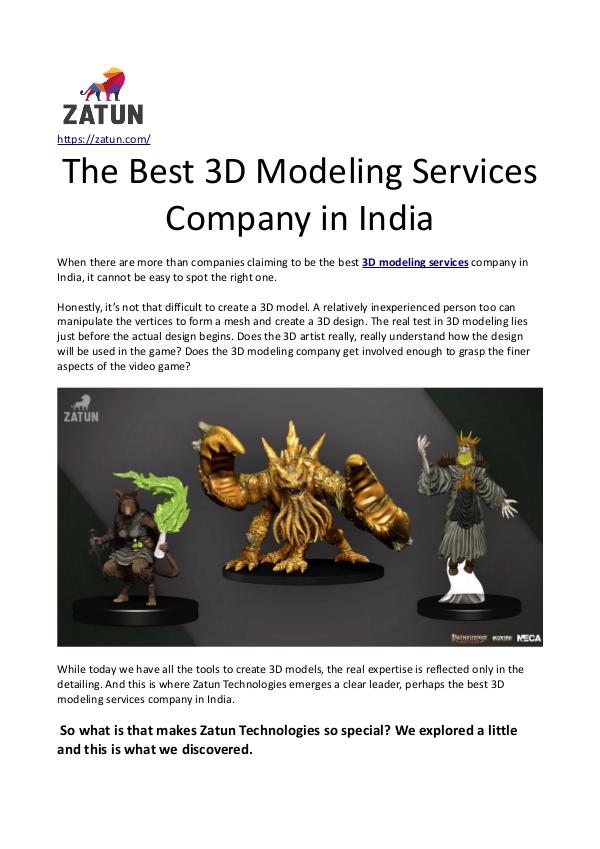 The Best 3D Modeling Services Company in India The Best 3D Modeling Services Company in India