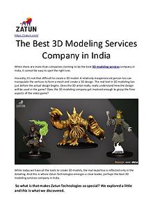 The Best 3D Modeling Services Company in India