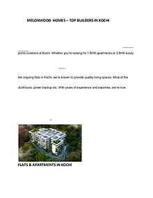 Flats & Apartments in Kochi for Sale | Melonwood Homes