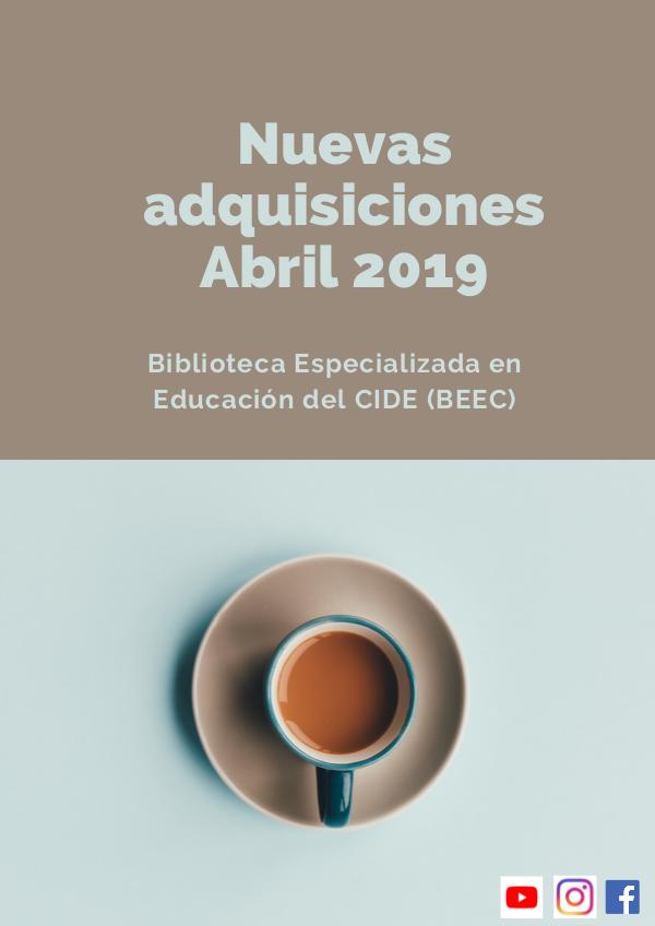 Nuevas adquisiciones abril 2019 Abril 2019