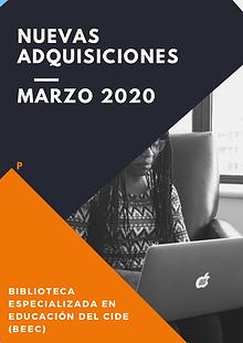 Nuevas adquisiciones - marzo 2020