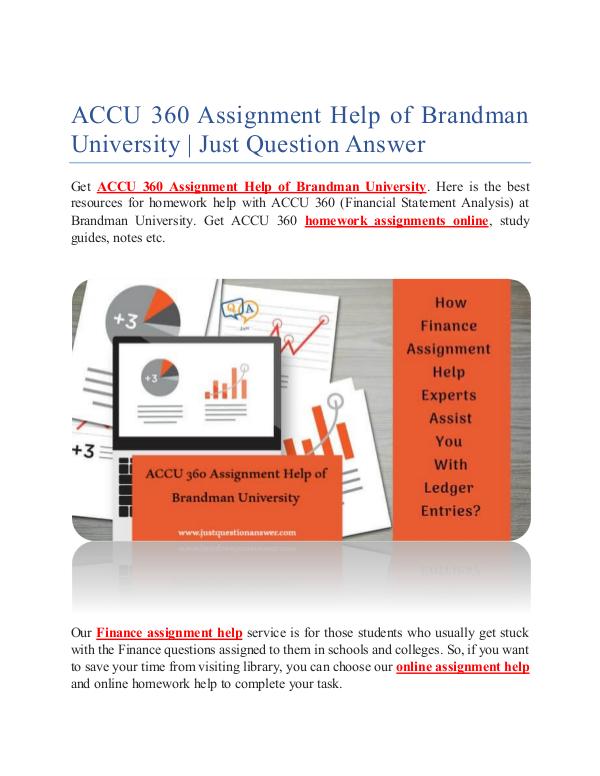 ACCU 360 Assignment Help of Brandman University ACCU 360 Assignment Help of Brandman University