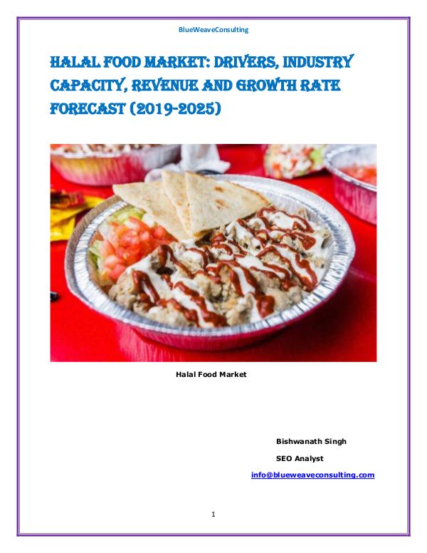 Halal Food Market Analysis 2019 Halal