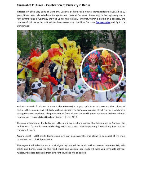 Carnival of Cultures Carnival of Cultures PDF