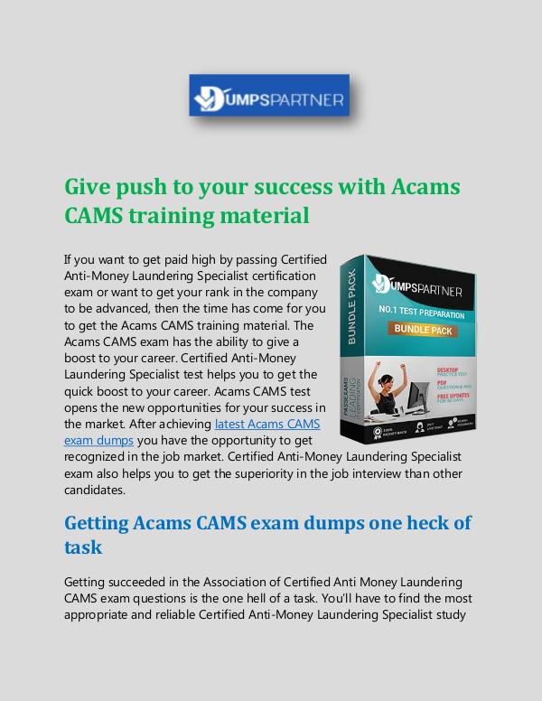 IT - Download CAMS Cheat Sheet with Up to Date Questions CAMS