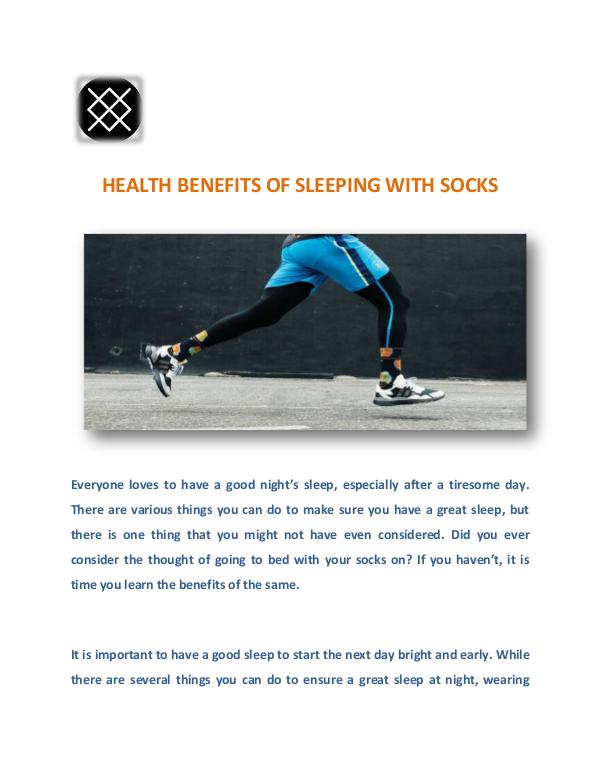 Health benefits of sleeping with socks
