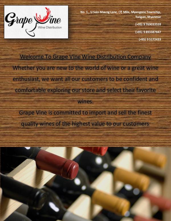 Grape Vine Wine Distribution Full Catalog