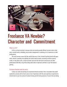 Freelance VA Newbie? Character and Commitment