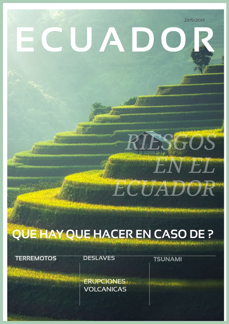 Riesgos en el Ecuador riesgos en el ecuador