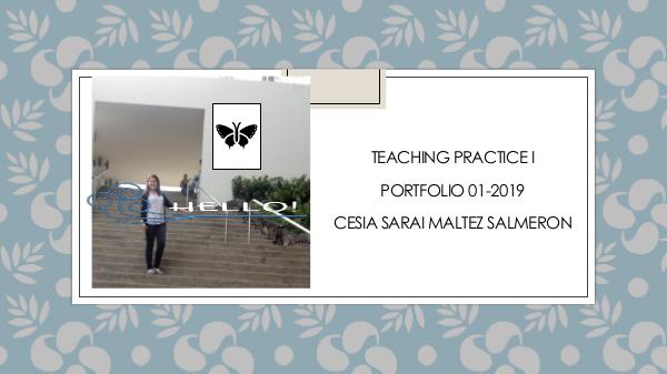 PORTFOLIO 01-2019 TEACHING PRACTICE I- PORTFOLIO
