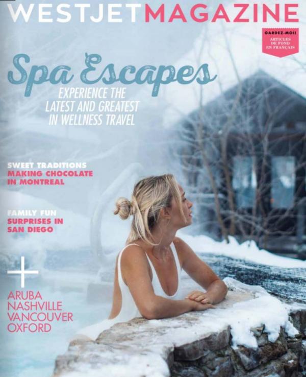 Spa Escapes WestJet-Magazine-February-2018