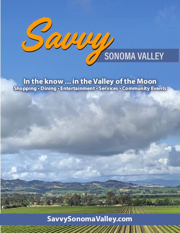 Savvy Sonoma Valley Sept 20 - Oct 13 Edition