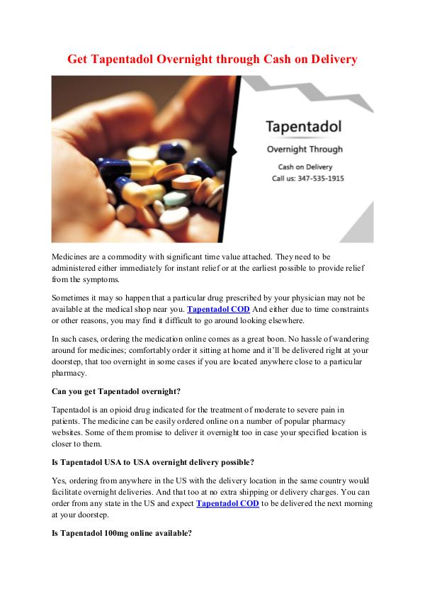 Buy Tramadol 100 mg Online COD (Cash on Delivery)-Shop Get TapenTadol Overnight through Cash on Delivery