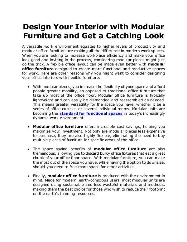 Herman Miller Furniture (India) Pvt. Ltd Design Your Interior with Modular Furniture