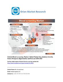 Global Blood screening, Forecast, Market Analysis, Global Industry Si