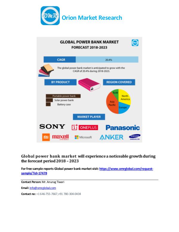 Global power bank market, Forecast, Market Analysis, Global Industry Power Bank Market