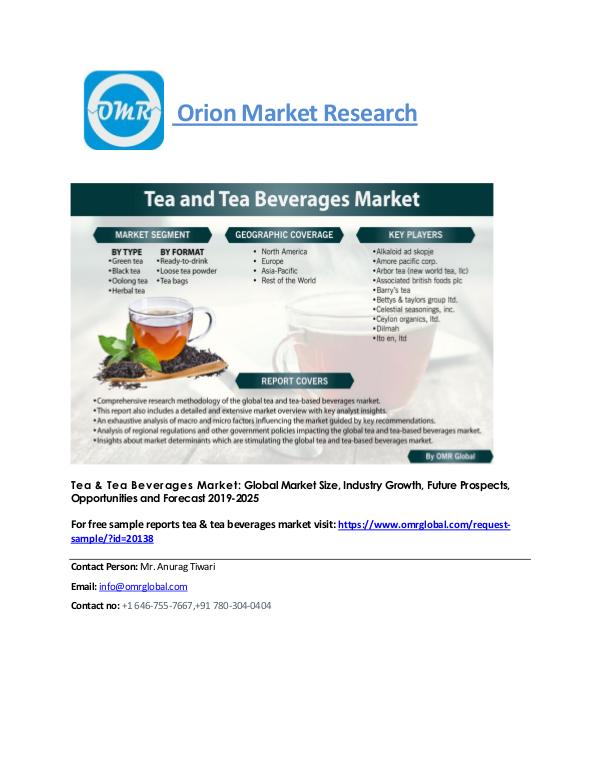 Tea & Tea Beverages Market: Global Market Size, Forecast to 2025 tea-and-tea-market