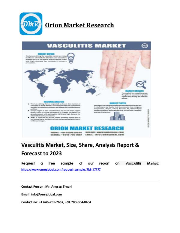 Vasculitis Market: Industry Size, Growth, Trends & Forecast 2018-2023 Vasculitis Market PDF