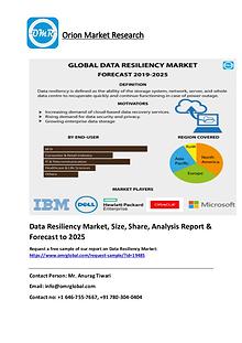 Data Resiliency Market: Global Industry Trends and Forecast 2019-2025