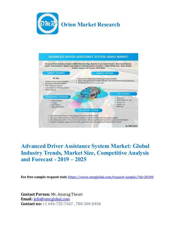 Advanced Driver Assistance System Market: Global Industry Growth 2025 Advanced Driver Assistance pdf