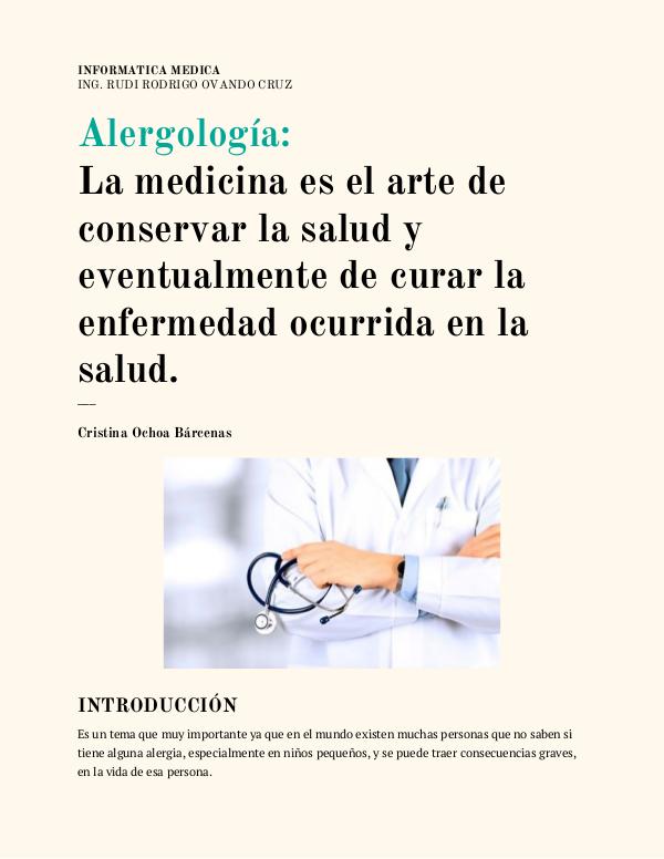 ALERGOLOGÍA cuaderno artículos medicina