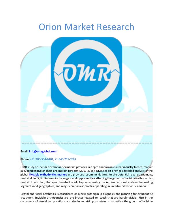 Orion Market Research Report invisible orthodontics market