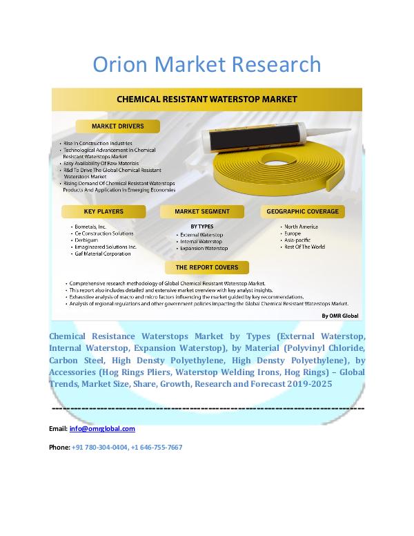 Orion Market Research Report Chemical Resistant Waterstop Market