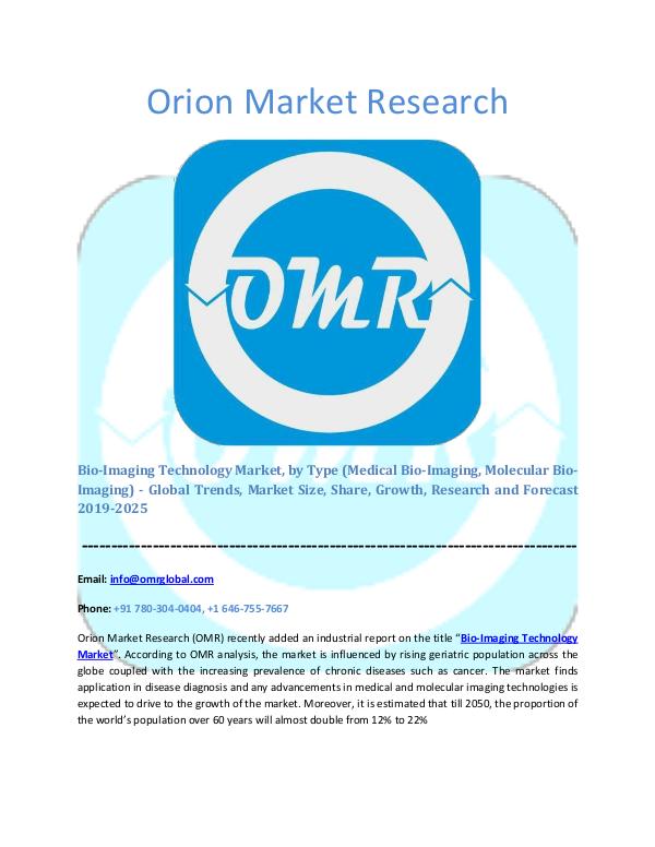 Orion Market Research Report Bio-Imaging Technology Market
