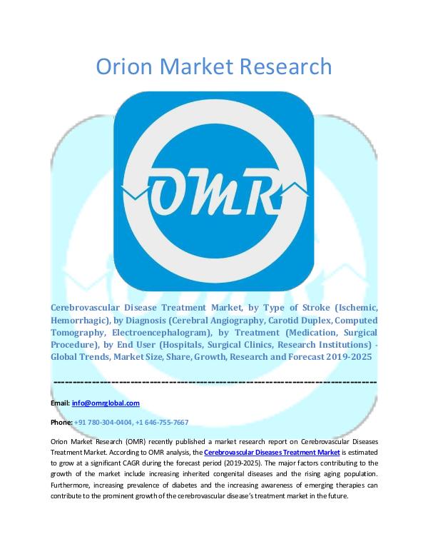 Orion Market Research Report Cerebrovascular Diseases Treatment Market