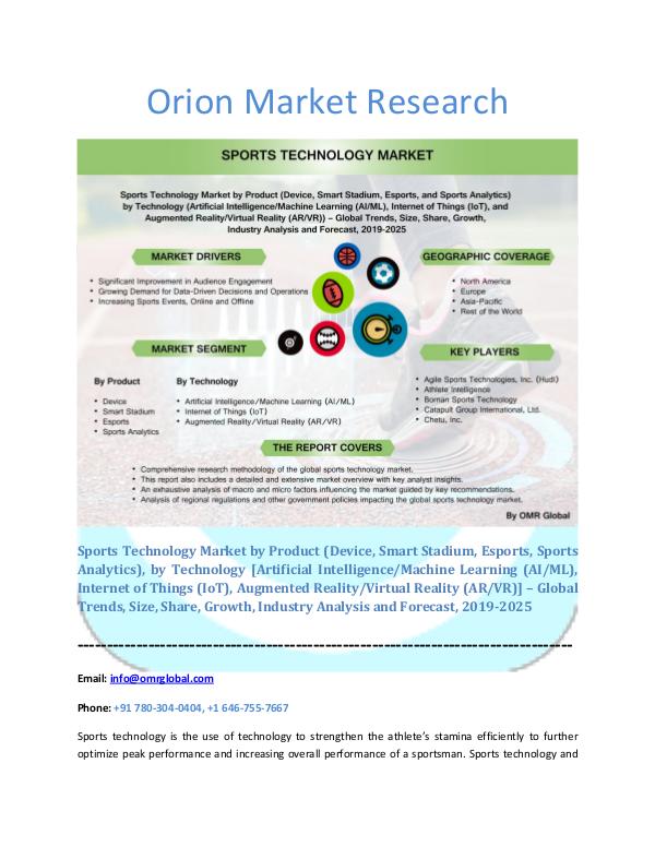 Orion Market Research Report Sports Technology Market