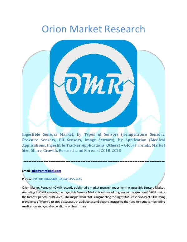 Orion Market Research Report Ingestible Sensors Market