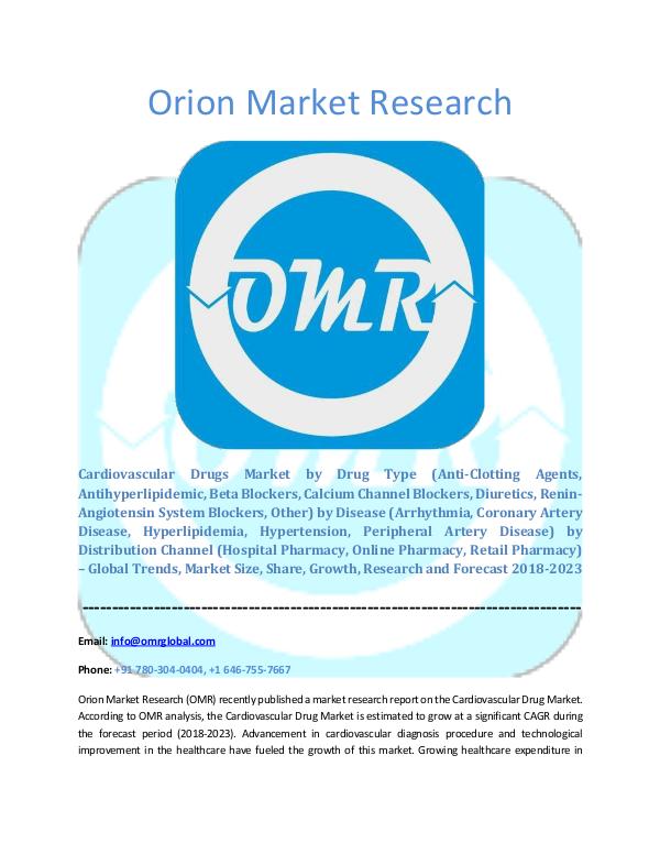 Orion Market Research Report Cardiovascular Drug Market