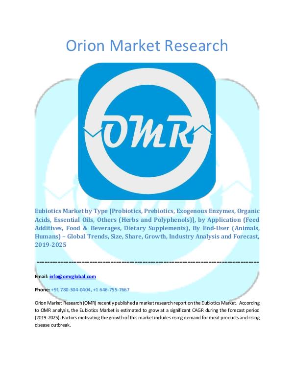 Orion Market Research Report Eubiotics Market