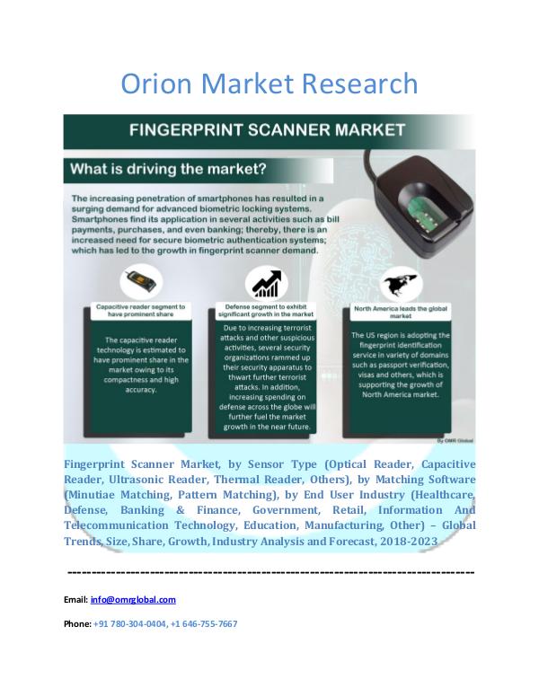 Orion Market Research Report Fingerprint Scanner Market