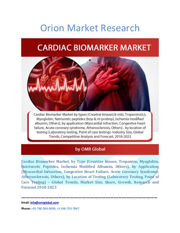 Orion Market Research Report Cardiac Biomarker Market