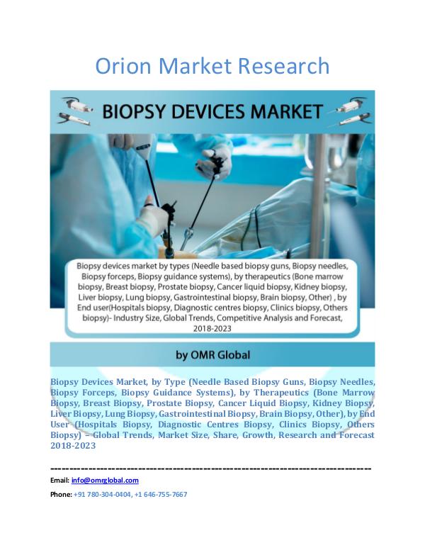 Orion Market Research Report Biopsy Devices Market