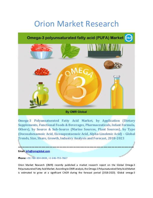 Orion Market Research Report Omega-3 Polyunsaturated Fatty Acid Market