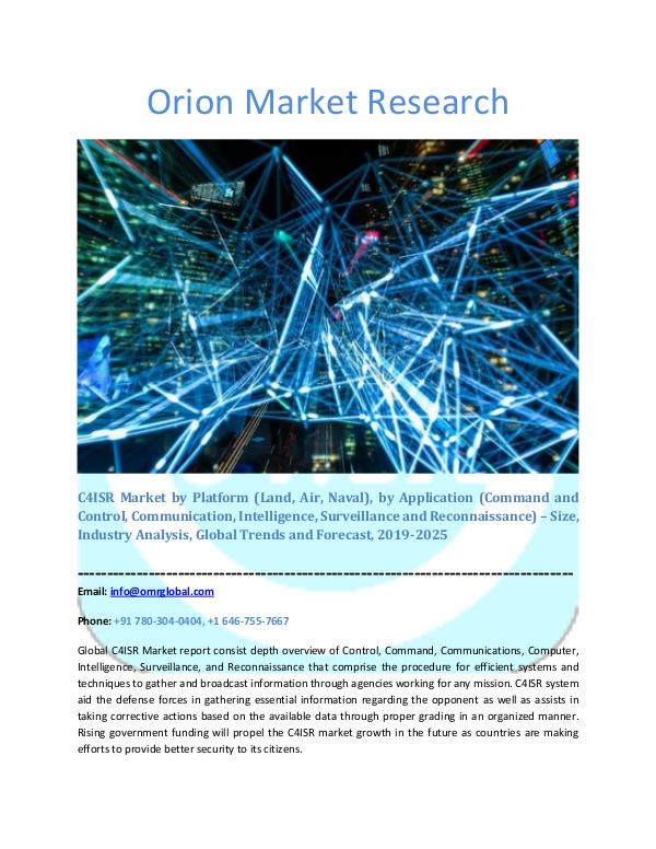 Orion Market Research Report C4ISR Market